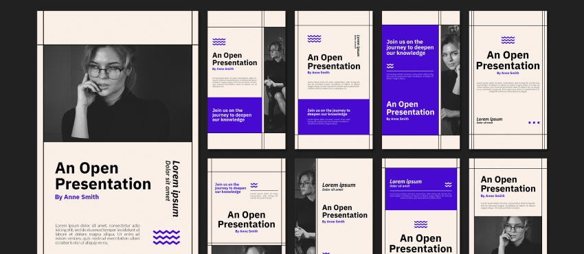 a group of web design pages