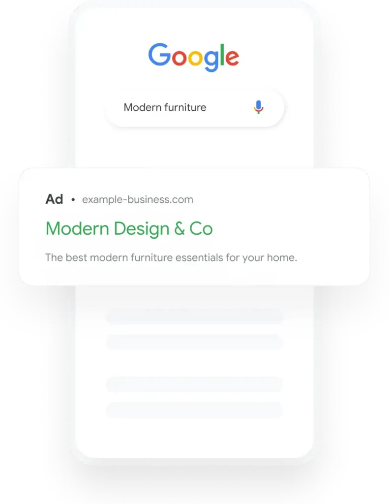 google ads phone ui
