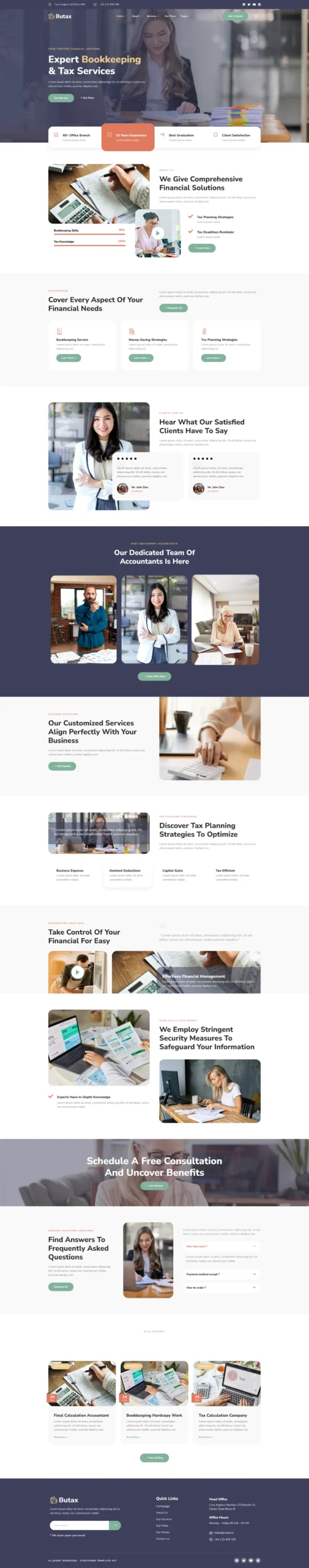 bookkeeping web designs