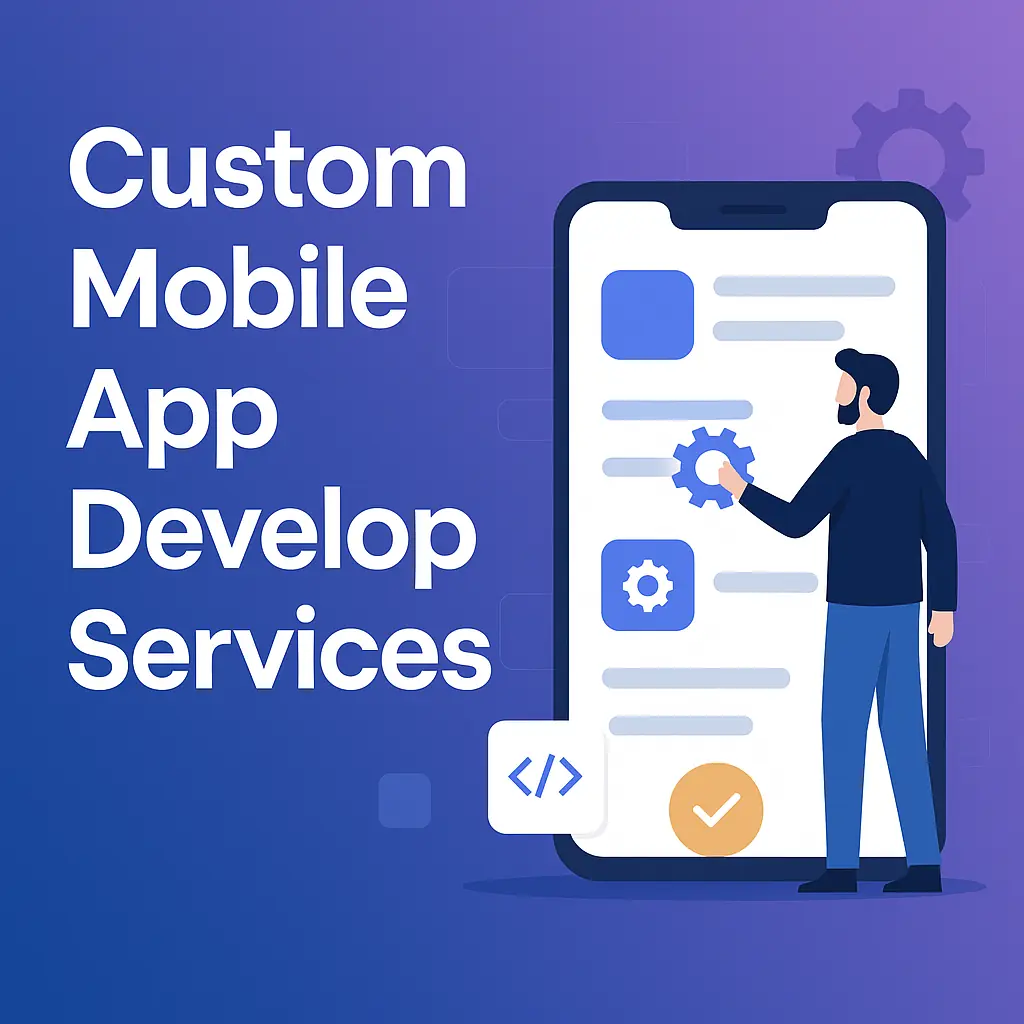 a person doing custom mobile app development services