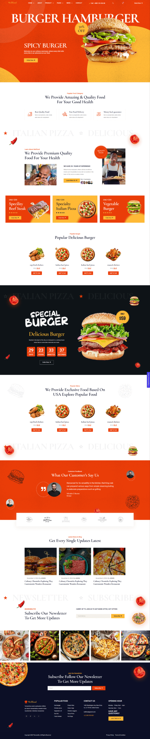 burger web design
