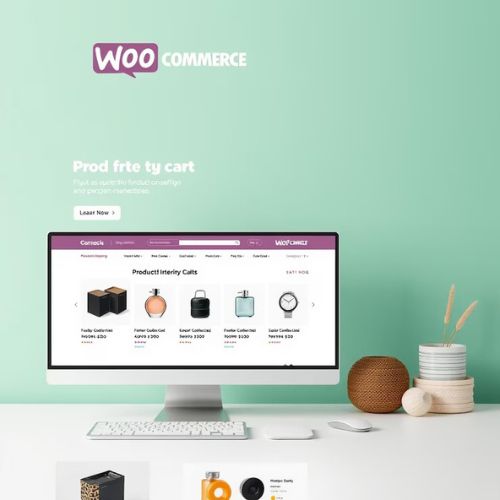 woocommerce user interface in a monitor